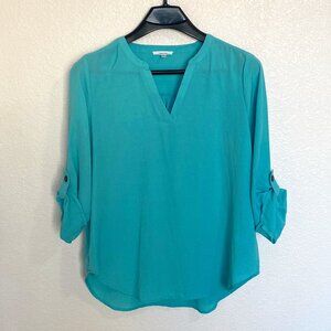Women's Teal blouse- M